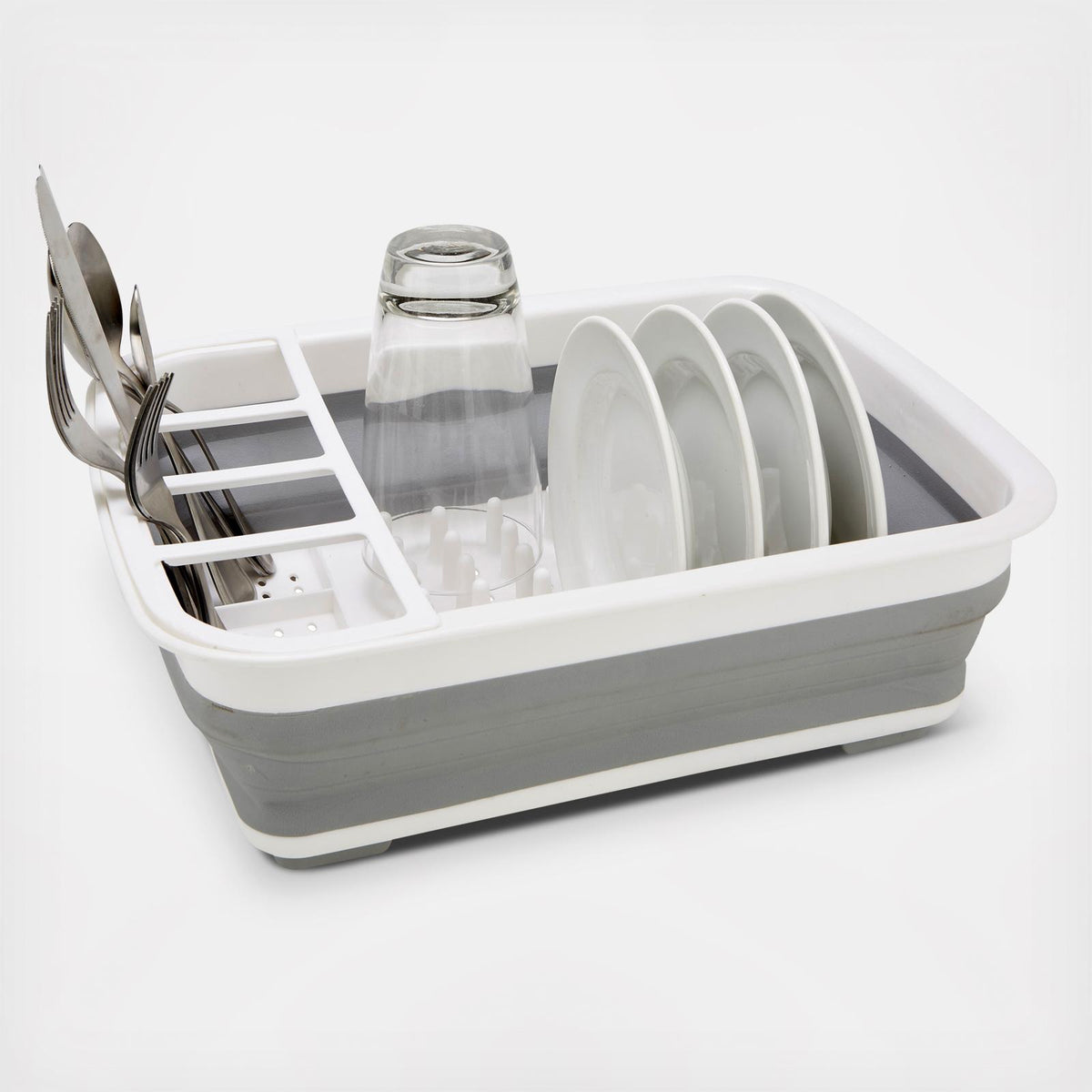 Collapsible Dish Rack with Built-in Drain Tray – Halri