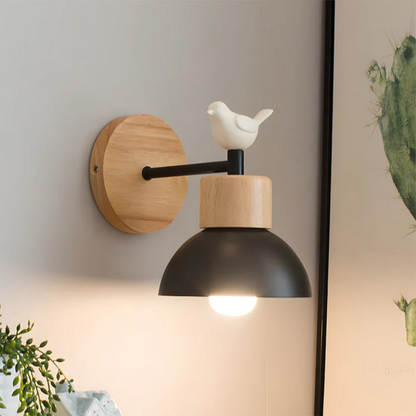 Rustic Wooden Wall Light Fixture