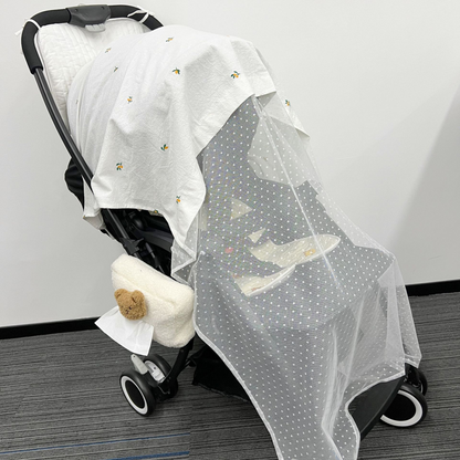 Baby Stroller Canopy with Breathable Mesh & Bug Net