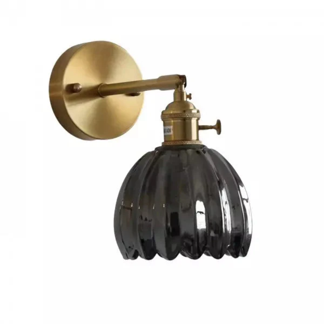 Vintage Style Tulip Glass Wall Light