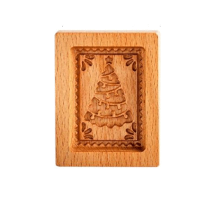 Wooden Cookie Cutter Set with Engraved Designs