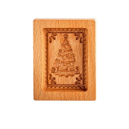Wooden Cookie Cutter Set with Engraved Designs