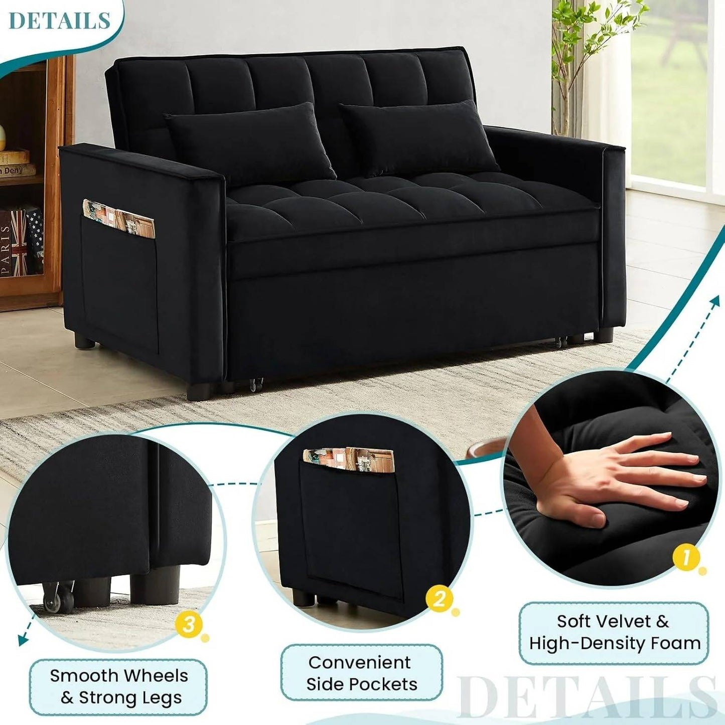 Space Saving Folding Sofa Bed
