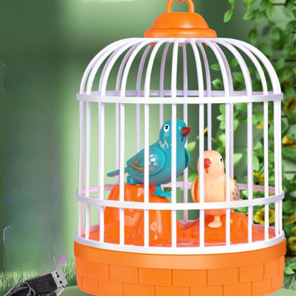 Colorful Birds Singing Cage Kids Toy