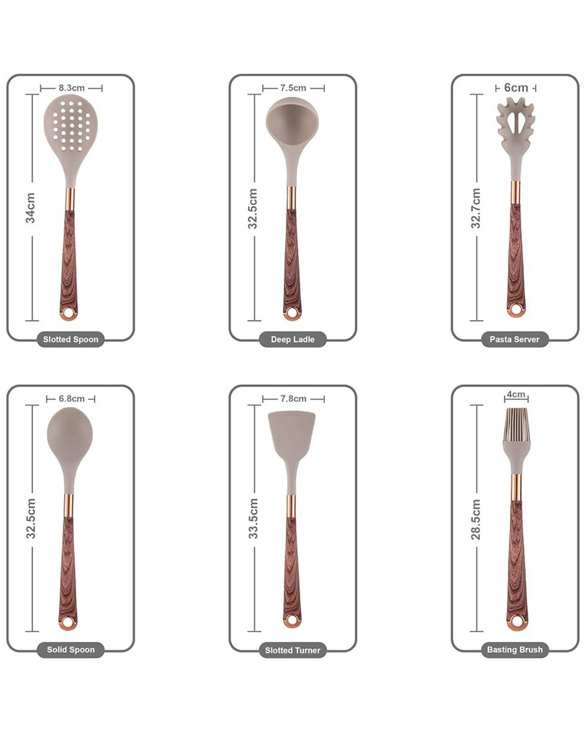 Premium 11-Piece Kitchen Utensil Set with Wooden Handles