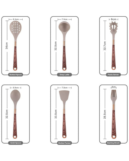 Premium 11-Piece Kitchen Utensil Set with Wooden Handles