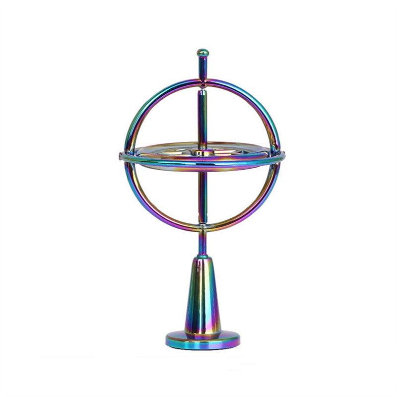 Relaxing Desk Top Spinning Metal Gyro Toy