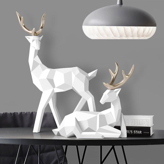Beautiful Deer Figurine Resin Art Decoration - Halri