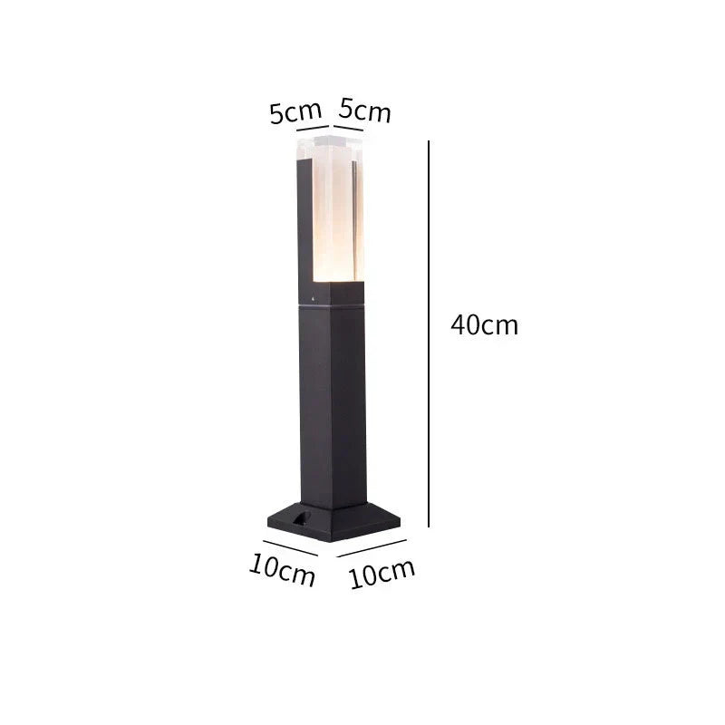 Weatherproof Black Outdoor LED Garden Lamp