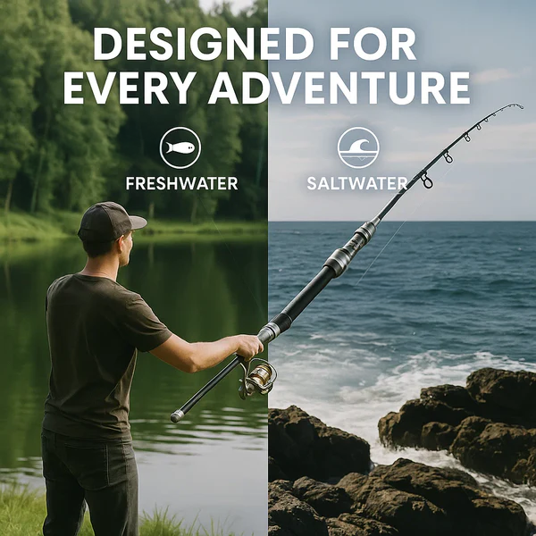 Portable Collapsible Fishing Rod and Reel Set