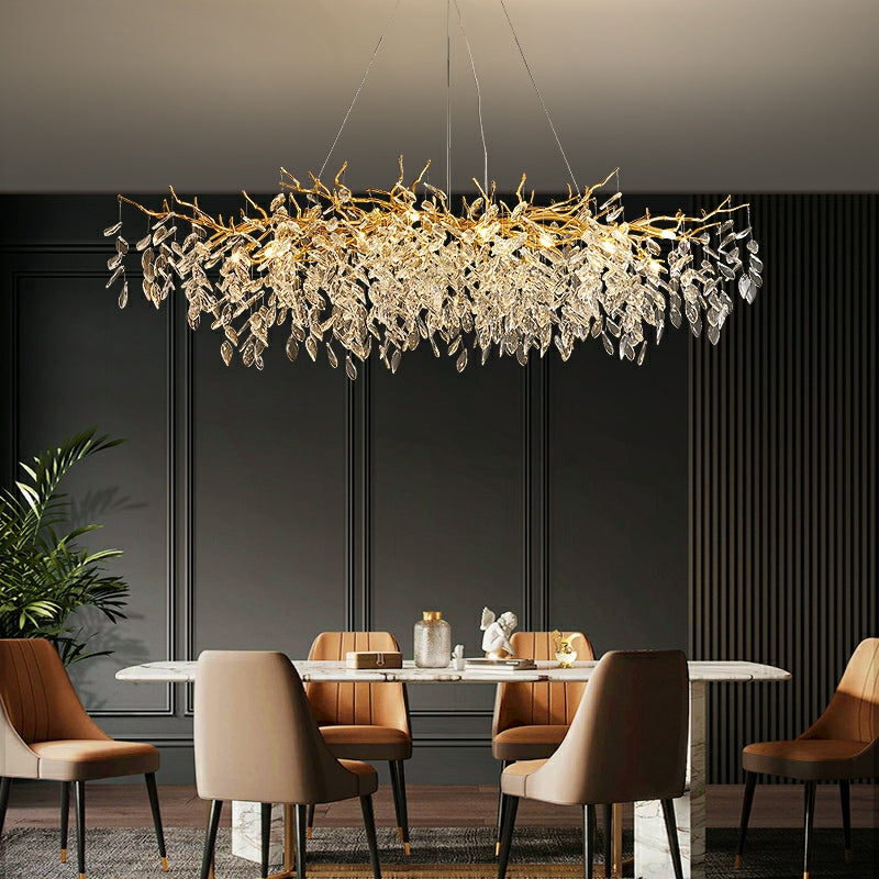 Elegant Crystal Drop Ceiling Light Fixture