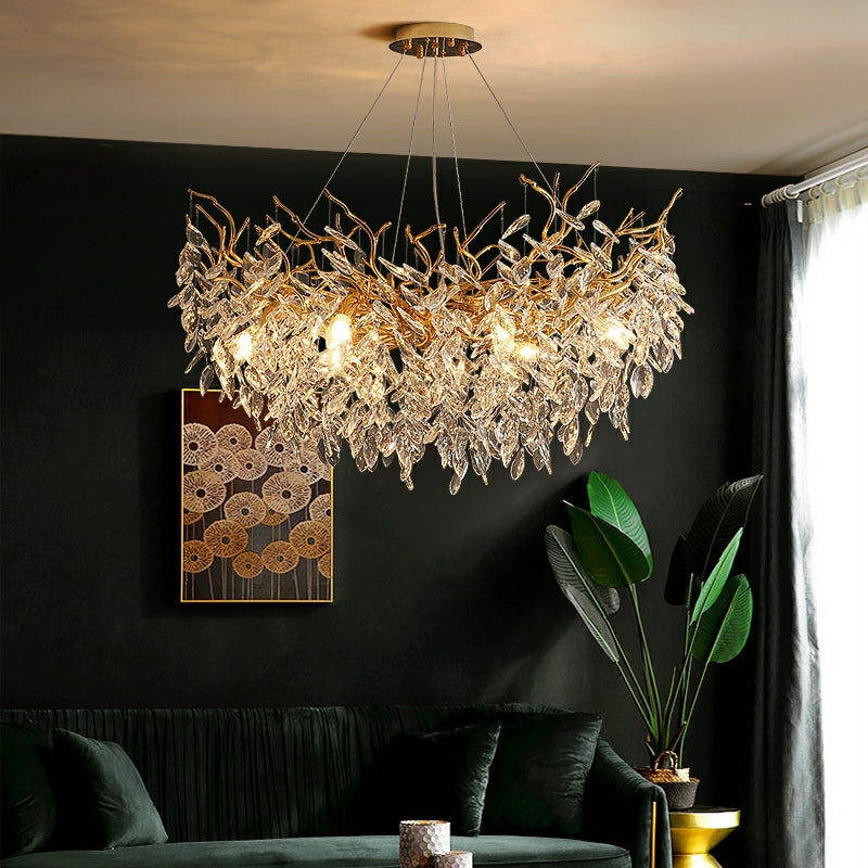 Elegant Crystal Drop Ceiling Light Fixture