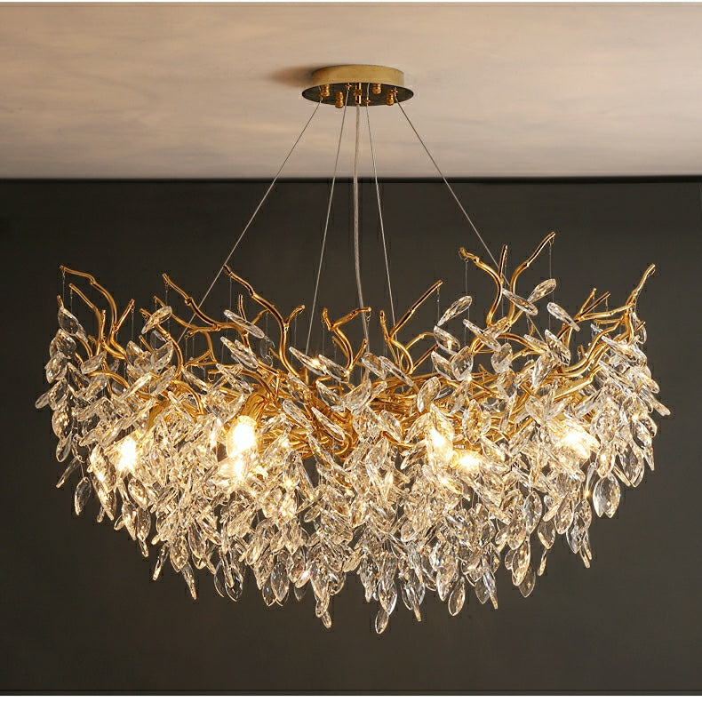 Elegant Crystal Drop Ceiling Light Fixture