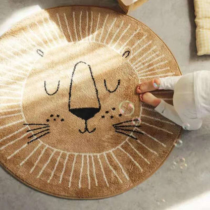 Fun Lion Children's Area Rug Plush Soft Carpet