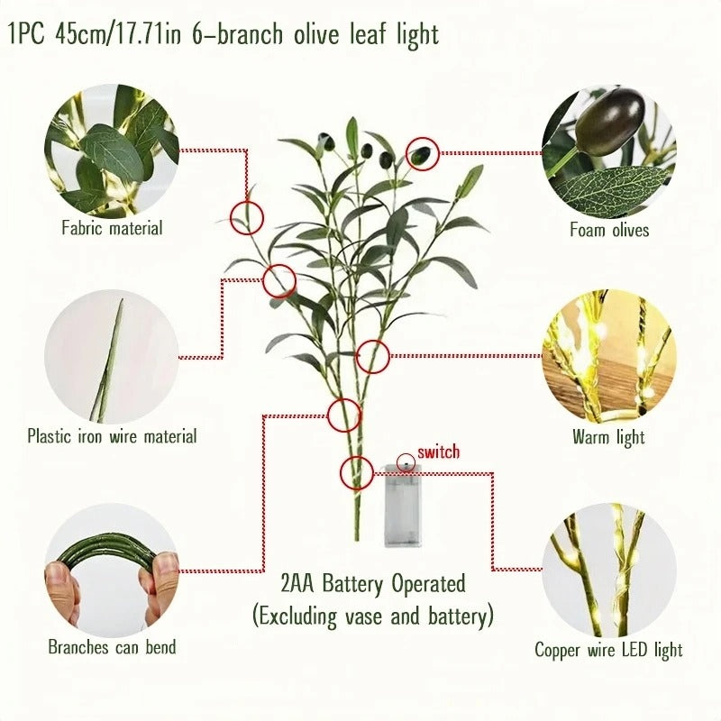 Realistic Greenery LED Table Lamp Fake Plant