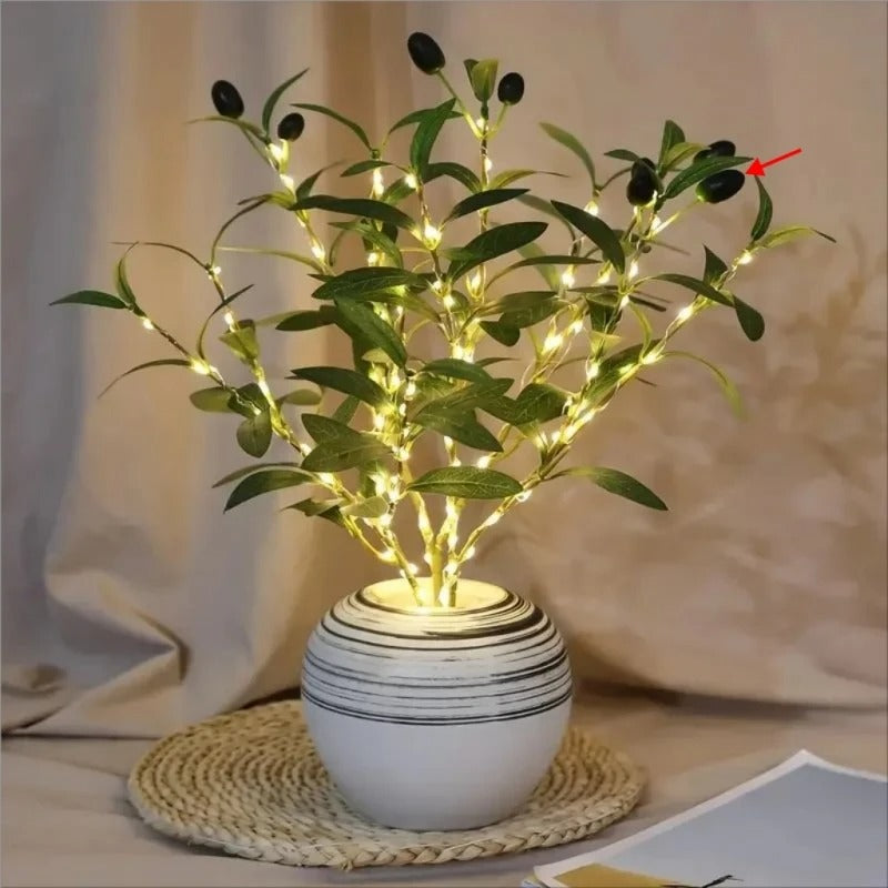 Realistic Greenery LED Table Lamp Fake Plant