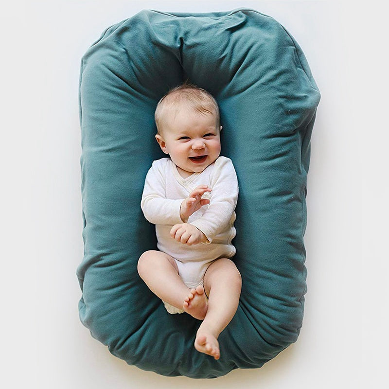 Baby Lounger for Co-Sleeping – Cushioned Nest Sleep Pillow for 0-3 Years Old