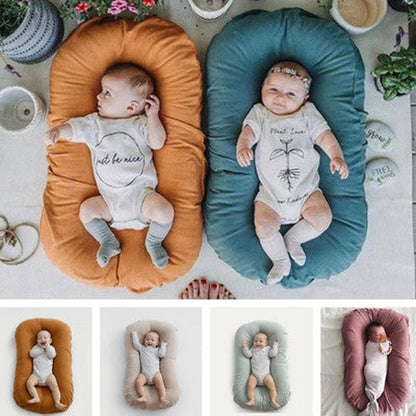 Baby Lounger for Co-Sleeping – Cushioned Nest Sleep Pillow for 0-3 Years Old
