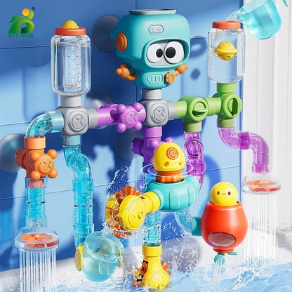 Baby Bath Toy – Water Pipe Assembly Set with Suction Cups, Safe for Ages 3+
