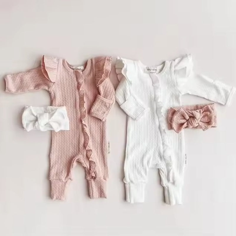 Adorable Infant Zip Up Baby Romper Suit - Halri