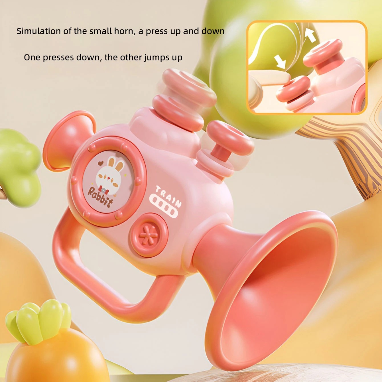 Baby Trumpet Musical Toy – Early Learning Educational Instrument, Safe for Ages 1+
