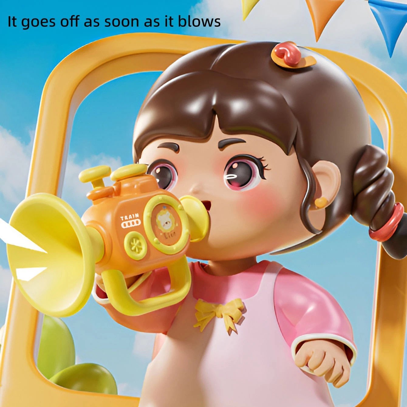 Baby Trumpet Musical Toy – Early Learning Educational Instrument, Safe for Ages 1+