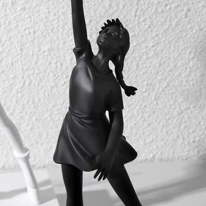 Cute Girl Balloon Figurine Modern Home Decoration