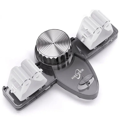 Sticky Wall Broom Holder with Adjustable Hooks