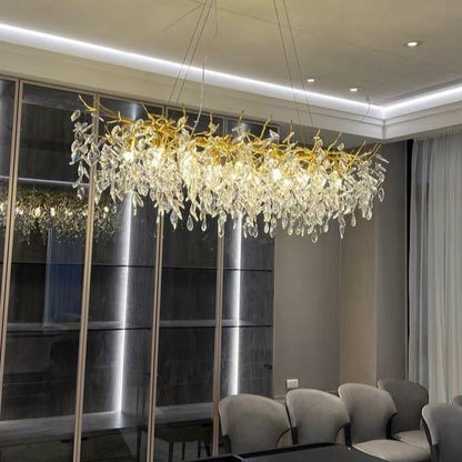 Elegant Crystal Drop Ceiling Light Fixture