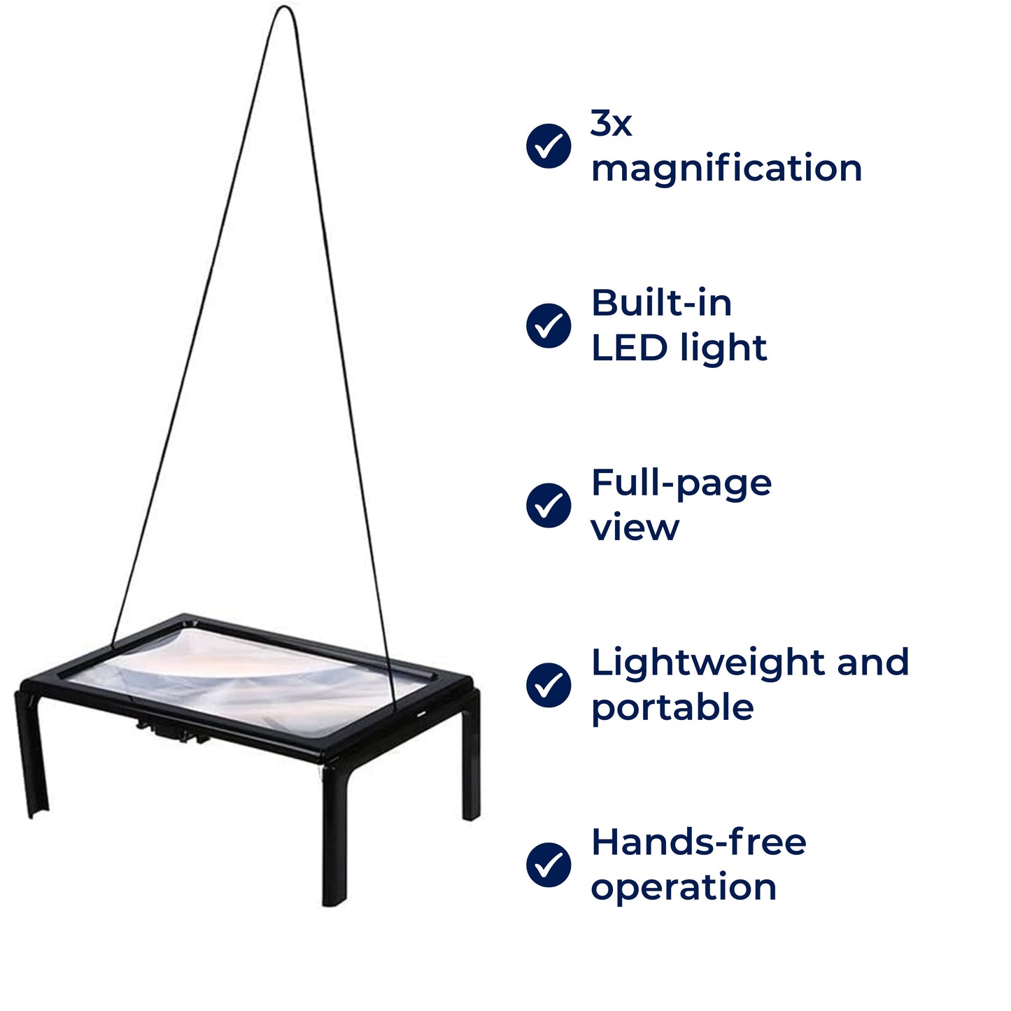 Portable LED Magnifying Glass with Light