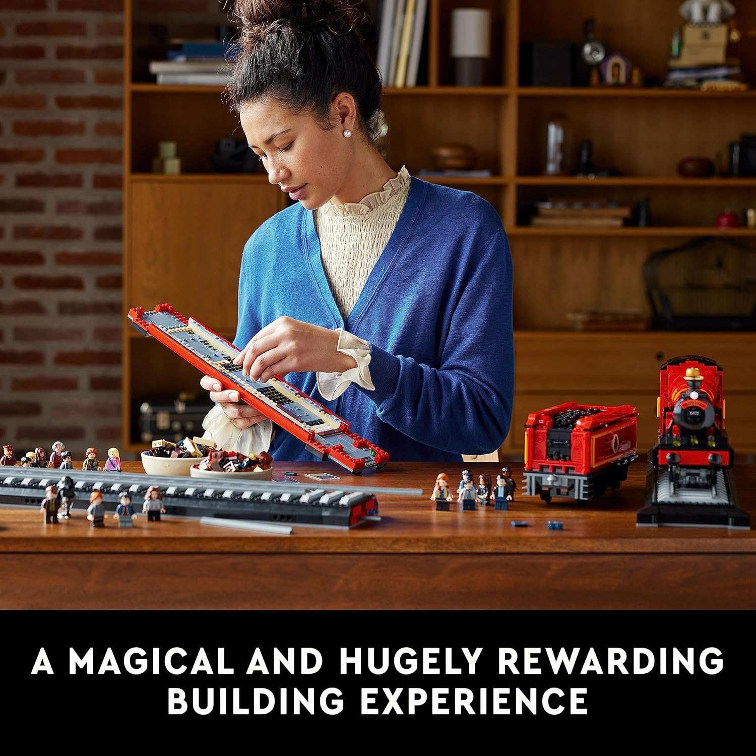 Building Block Train – LEGO Harry Potter Set with 801 pcs and 20 Mini Characters, Safe for Ages 8+
