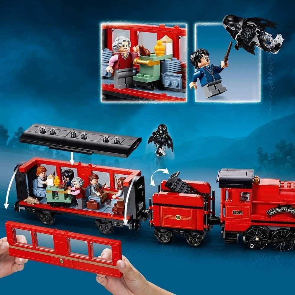 Building Block Train – LEGO Harry Potter Set with 801 pcs and 20 Mini Characters, Safe for Ages 8+