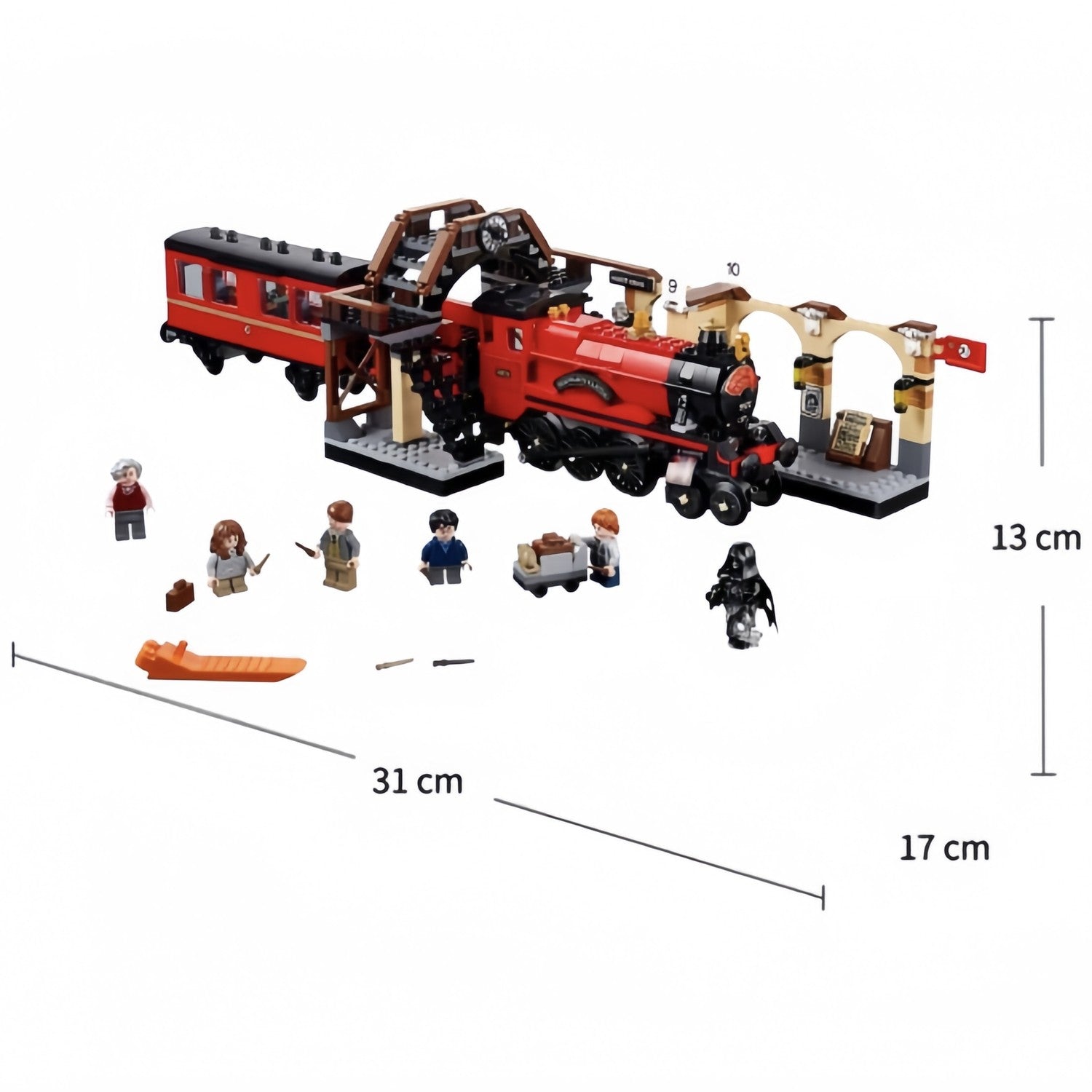 Building Block Train – LEGO Harry Potter Set with 801 pcs and 20 Mini Characters, Safe for Ages 8+