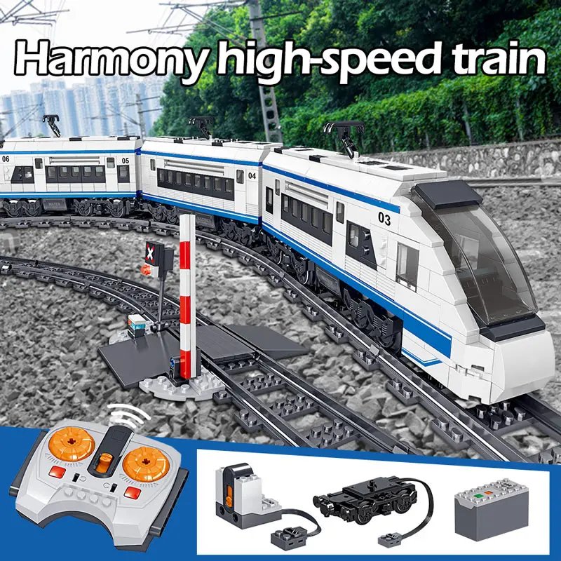 Building Block Train Track with Modular Magnetic Car Connections, Educational STEM Toy for Creativity and Motor Skills, Safe for Ages 5+