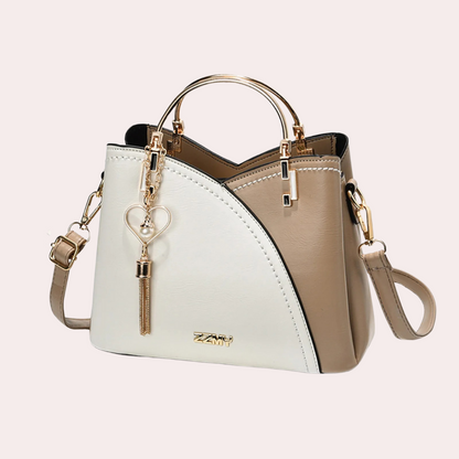 Luxury Leather Tote Handbag with Pockets - Halri