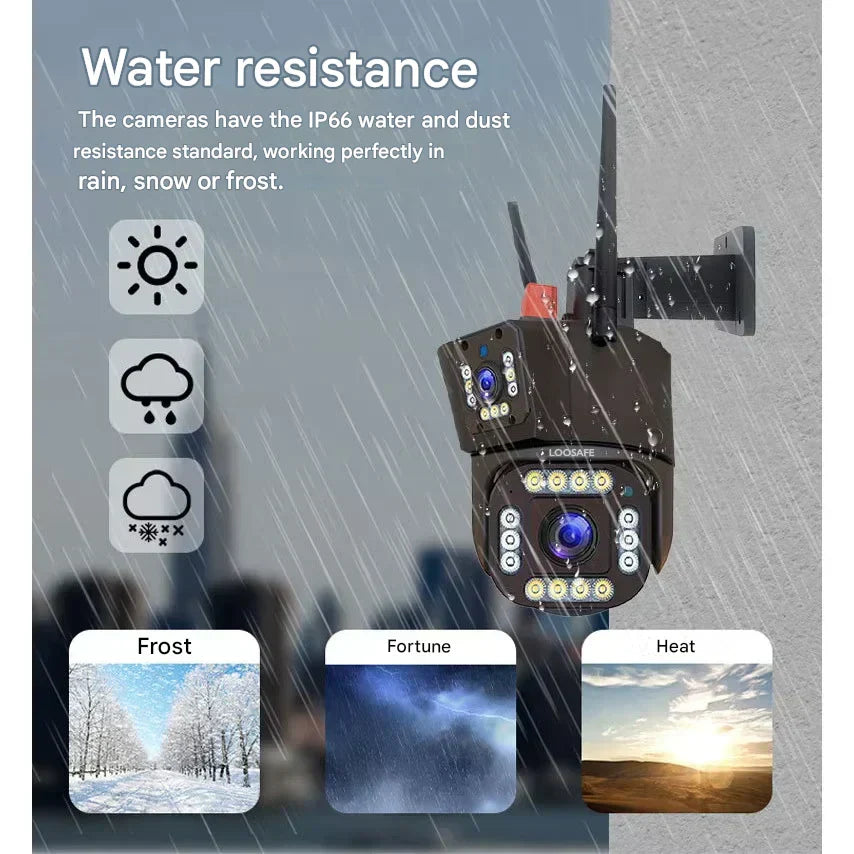 Outdoor 4K Wi-Fi Solar Powered Security Camera with Night Vision