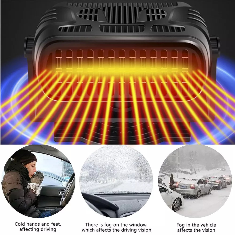 Compact Car Heater Defroster for Winter Warmth