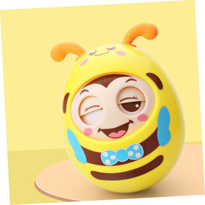 Cartoon Bee Tumbler Toy – Wobbling Baby Toy for Hand-Eye Coordination