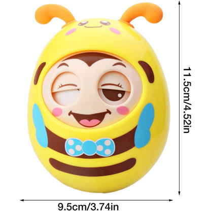 Cartoon Bee Tumbler Toy – Wobbling Baby Toy for Hand-Eye Coordination