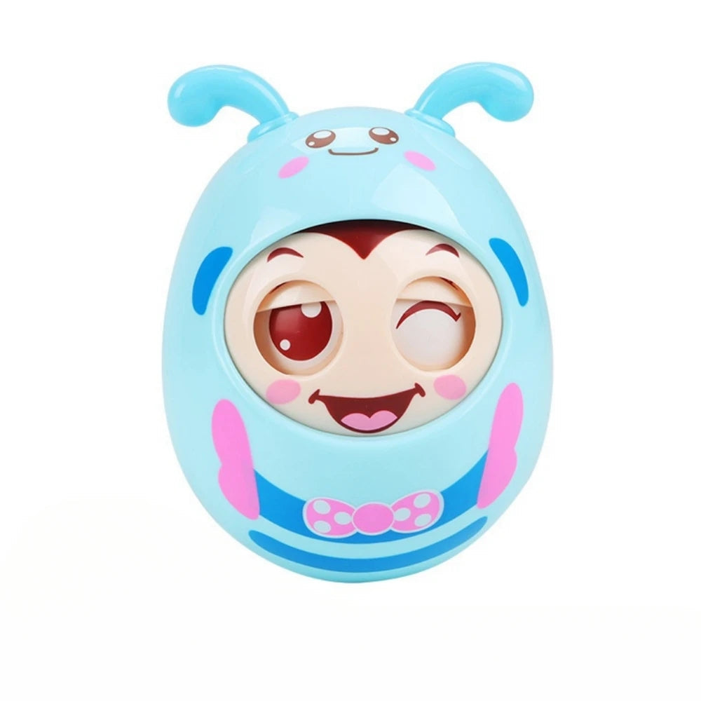 Cartoon Bee Tumbler Toy – Wobbling Baby Toy for Hand-Eye Coordination
