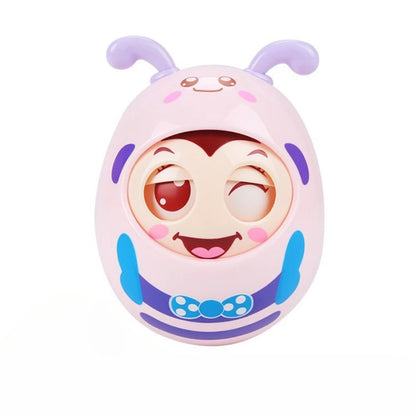 Cartoon Bee Tumbler Toy – Wobbling Baby Toy for Hand-Eye Coordination
