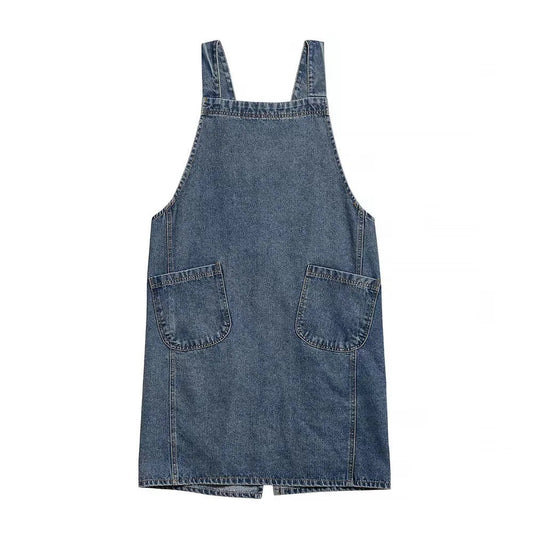 Relaxed Fit Cotton Apron with Pockets - Halri