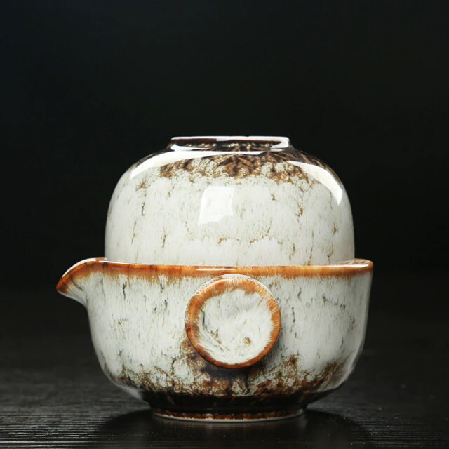 Portable Ceramic Tea Set with Teapot and Cup - Halri