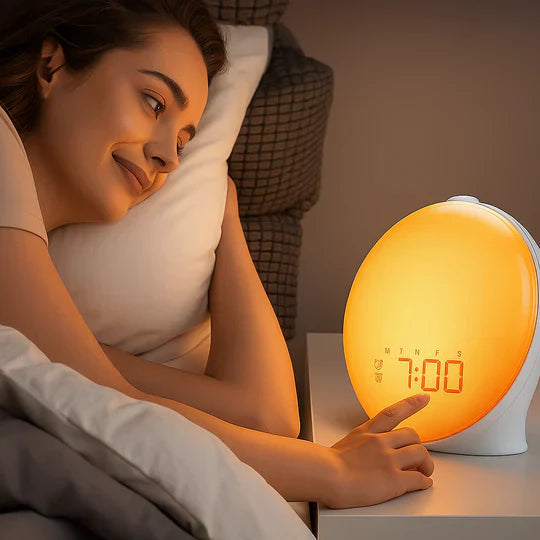 Wake Up Light Alarm Clock with Simulated Sunrise - Halri