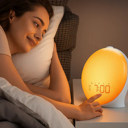 Wake Up Light Alarm Clock with Simulated Sunrise - Halri