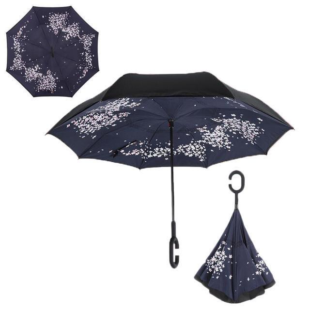 Waterproof Automatic Compact Reverse Umbrella