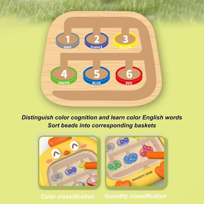 Chicken Montessori Magnetic Maze Educational Toy with Acrylic Cover, Safe for Ages 3+