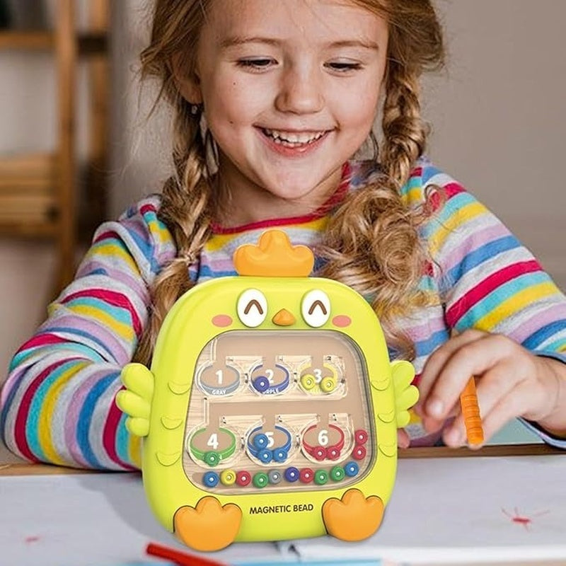 Chicken Montessori Magnetic Maze Educational Toy with Acrylic Cover, Safe for Ages 3+