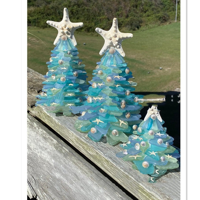Christmas Starfish Resin Tree Ornaments Decor