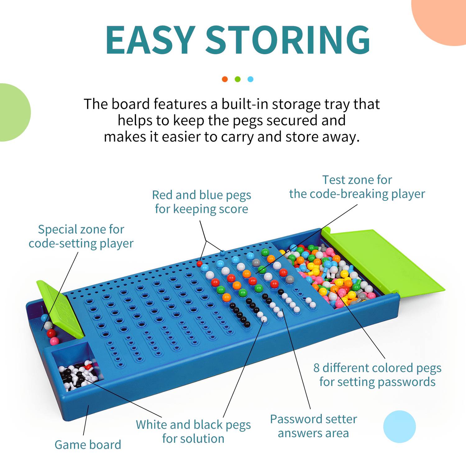 Code Breaking Board Game, STEM Toy, Brain Exercise & Logic Development, Safe for Ages 4+